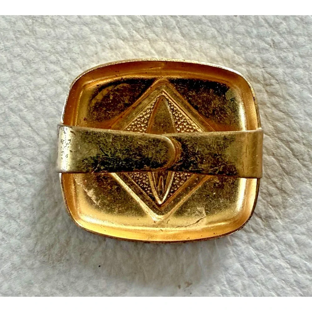 Fleur De Lis Gold & Blue Colors Boy Scouts Vintage Handkerchief Slide